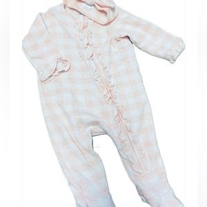 Baby Girls Gingham Footie